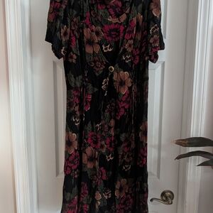 Vintage Floral Women's Dress